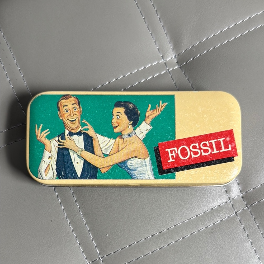 Vintage Fossil Tin Box